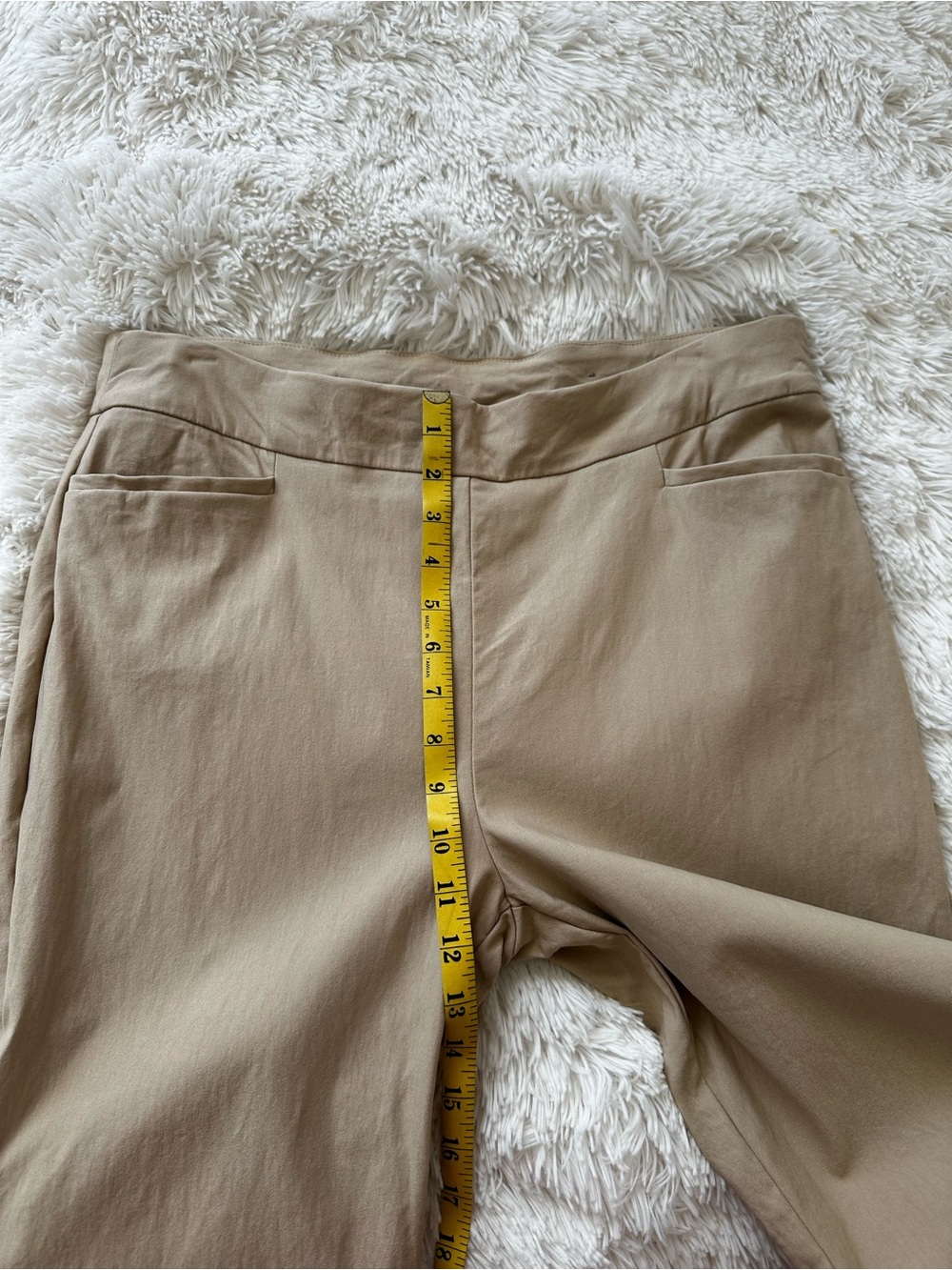 CHICO’S So Slimming Brigitte Slim Leg Pants Tan Sand Workwear Office Size 12 NWT - Picture 5 of 10
